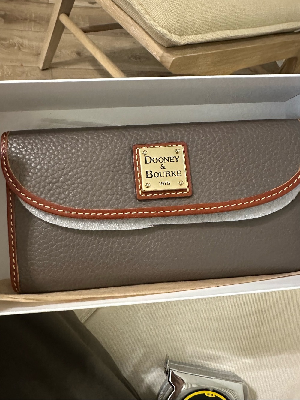 Dooney & Bourke Gray and Brown Wallet - Picture 8 of 10